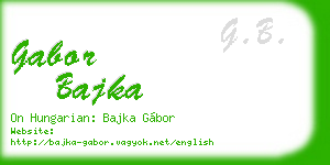 gabor bajka business card