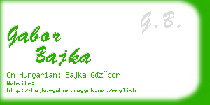 gabor bajka business card